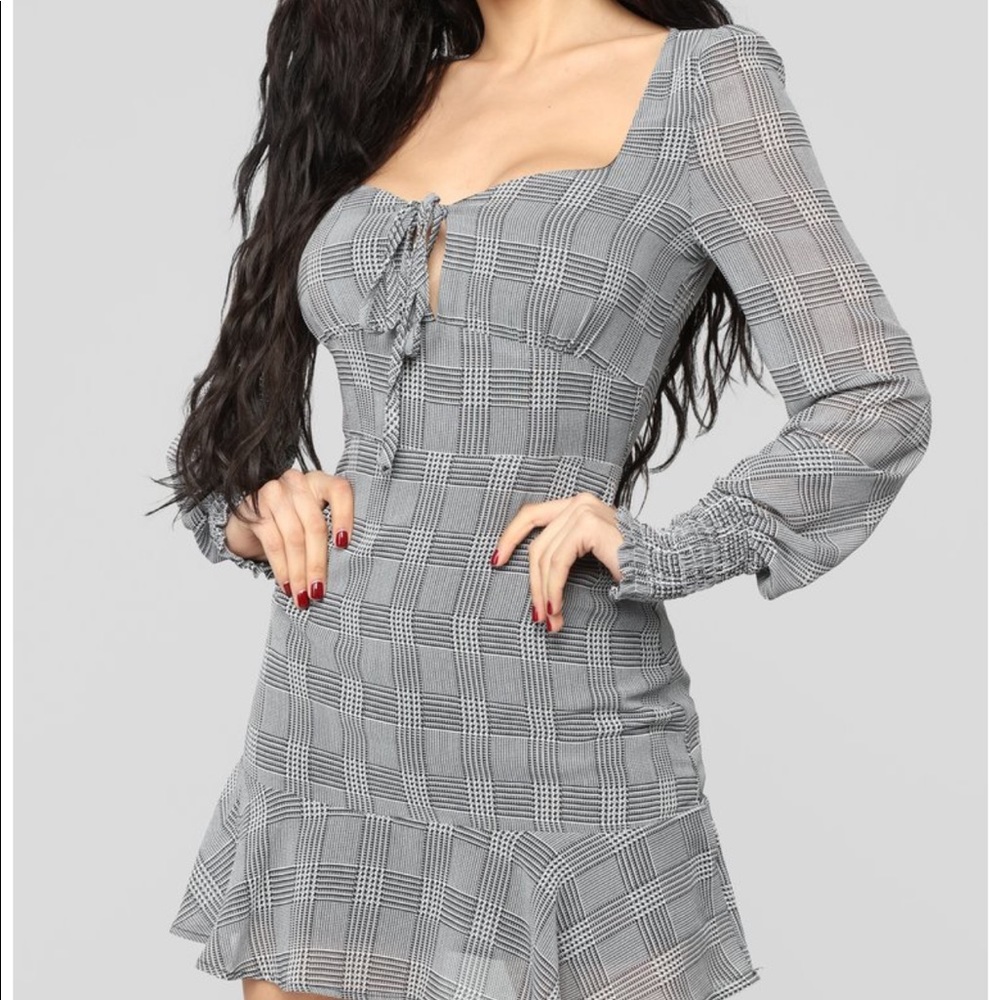 Fashionnova plaid ruffle dress